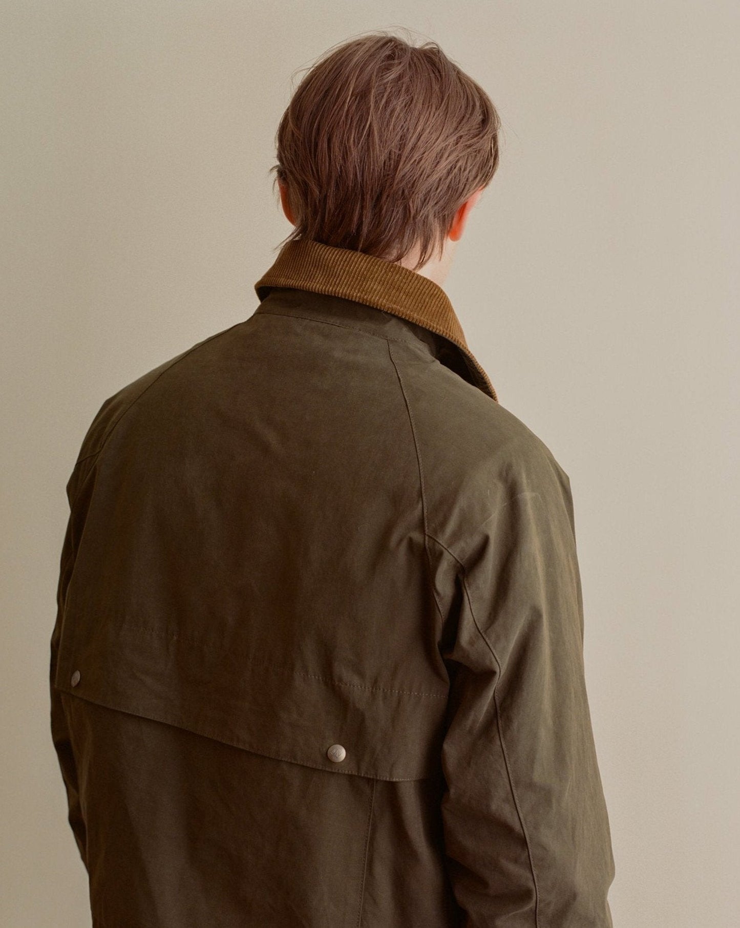 KNICKERBOCKER BAY WAXED COTTON & NYLON JACKET - OLIVE