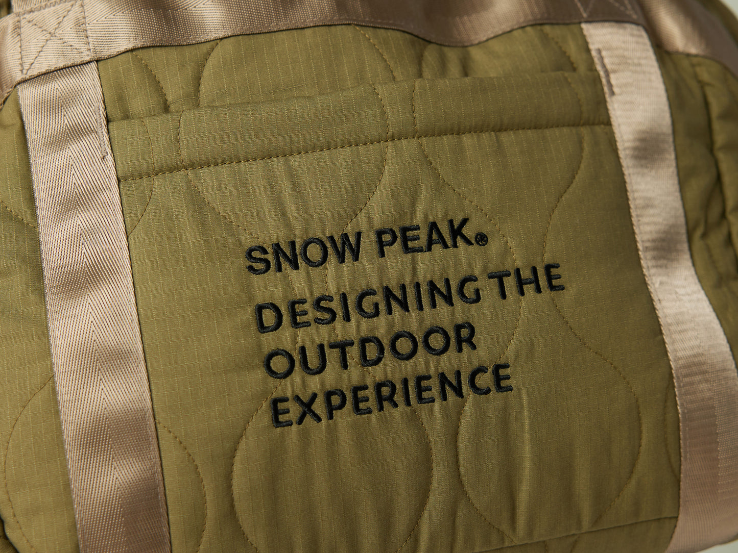 SNOW PEAK QUILTED RIPSTOP DUFFLE - OLIVE