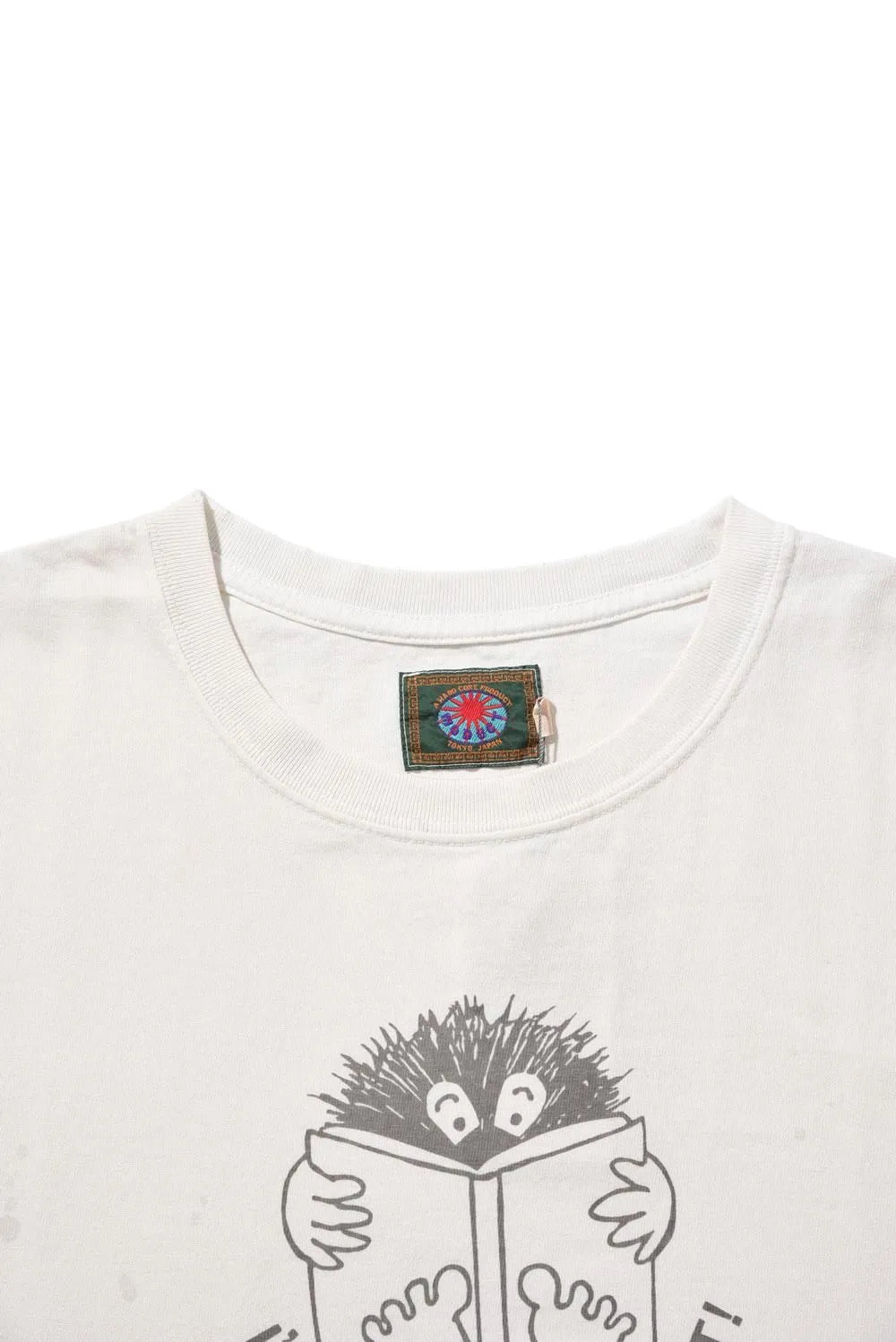 MODUCT PRINT T-SHIRT "IM A BOOK BEAST!" - WHITE