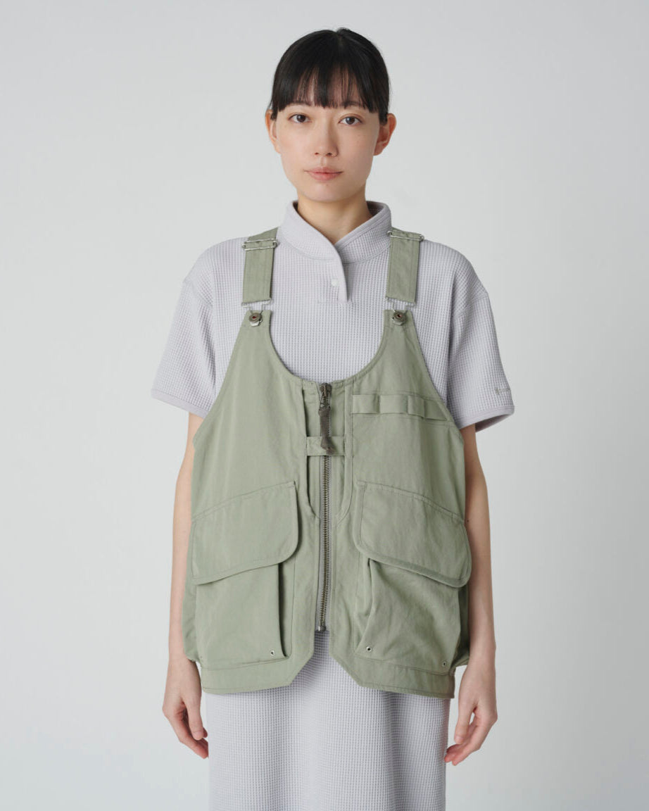 SNOW PEAK TAKIBI WEATHER CLOTH VEST - DARK BEIGE