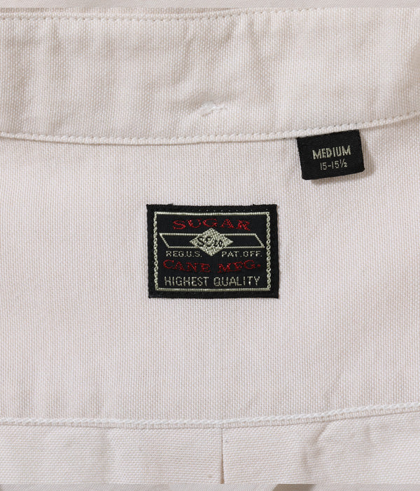 SUGAR CANE PLAIN OXFORD SHIRT - OFF-WHITE