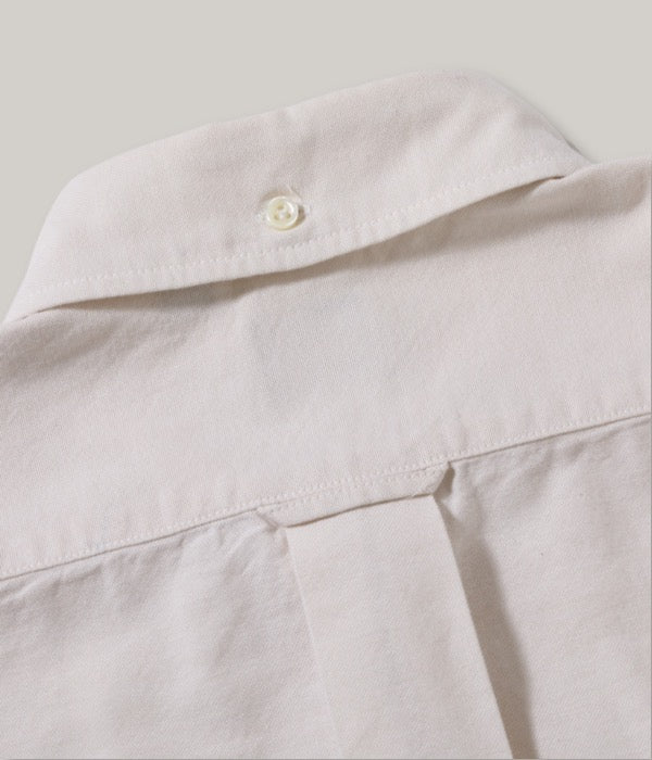 SUGAR CANE PLAIN OXFORD SHIRT - OFF-WHITE