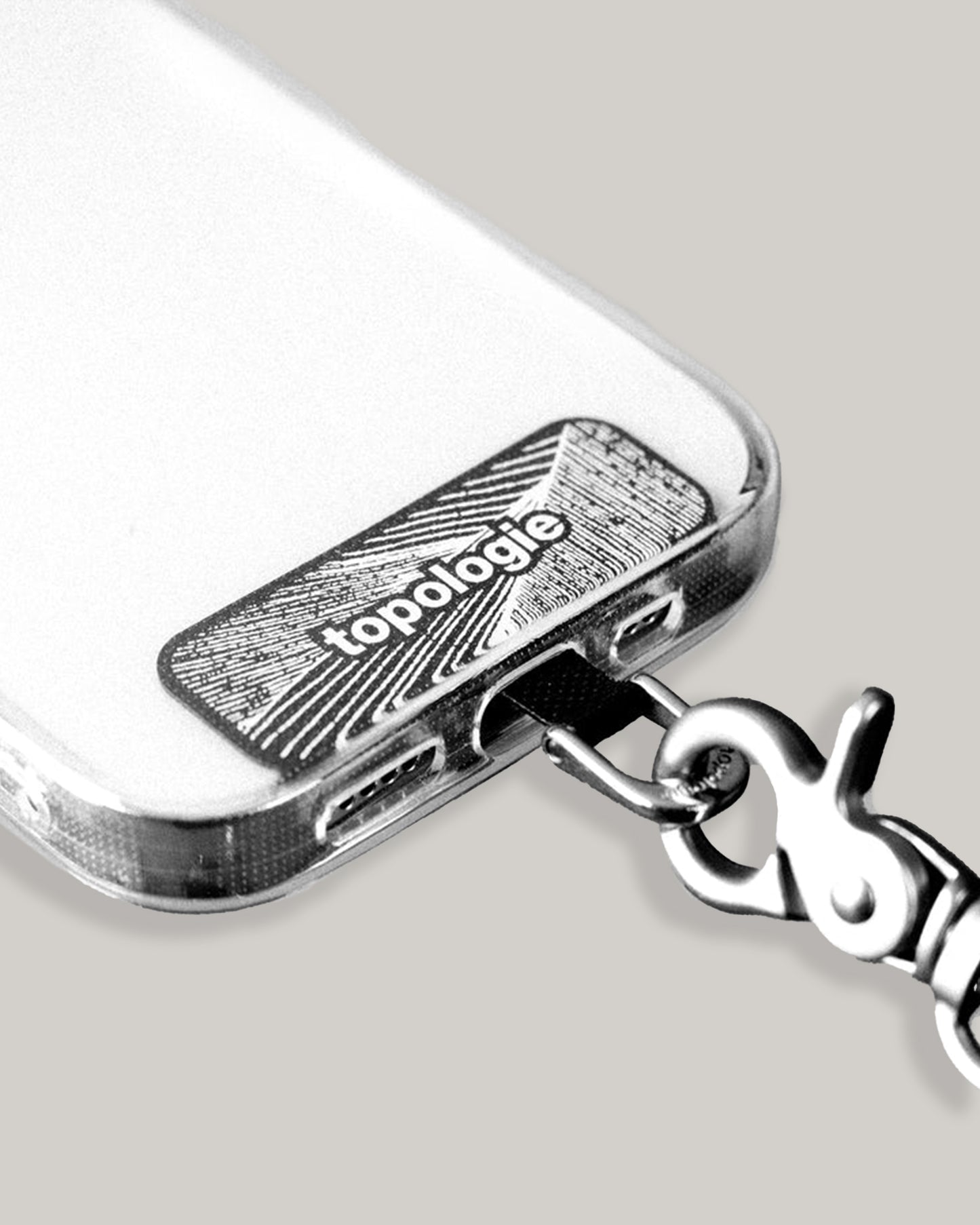 TOPOLOGIE D-RING PHONE STRAP ADAPTER BLACK