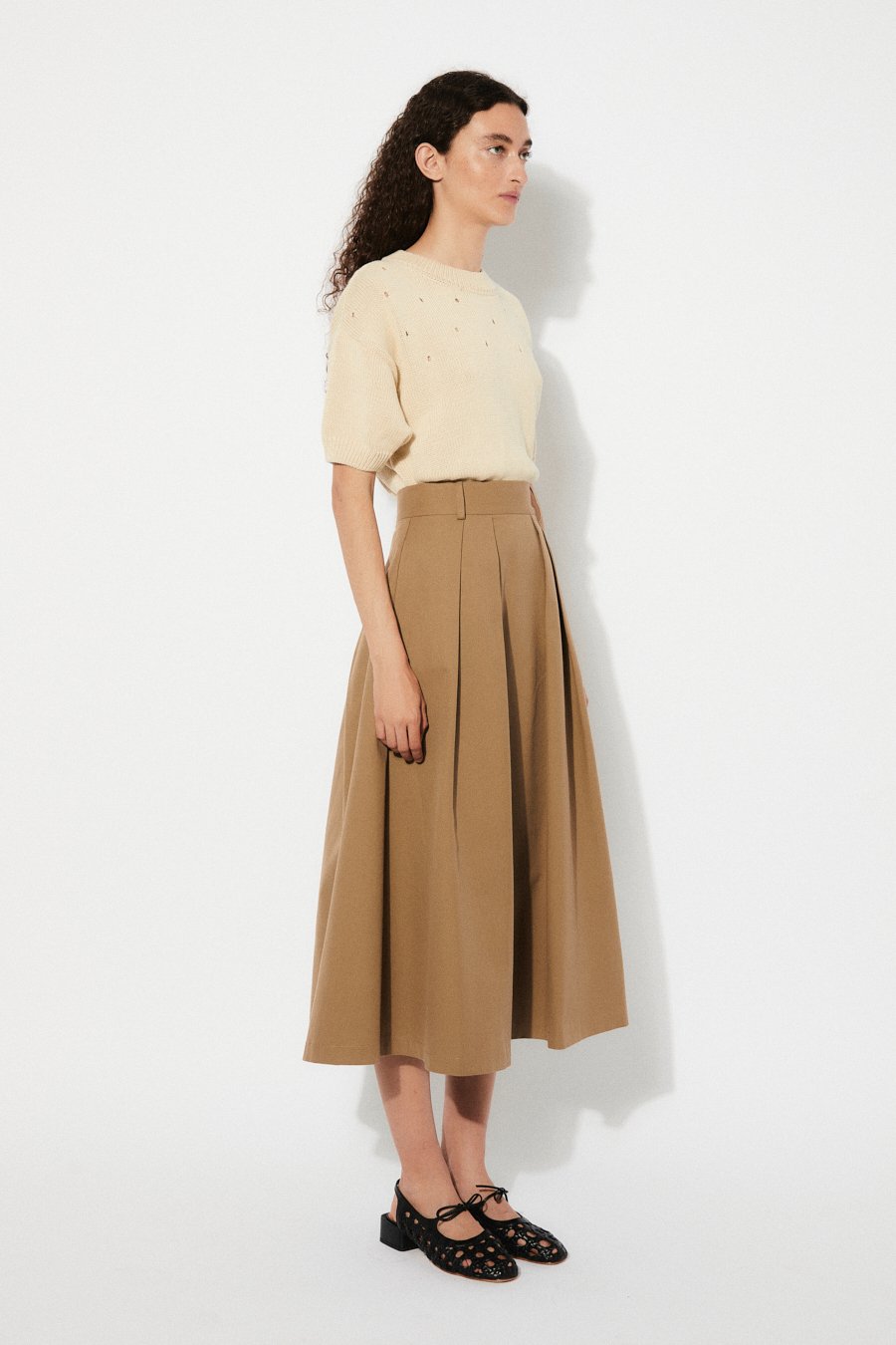 RITA ROW OPAL SKIRT - BROWN