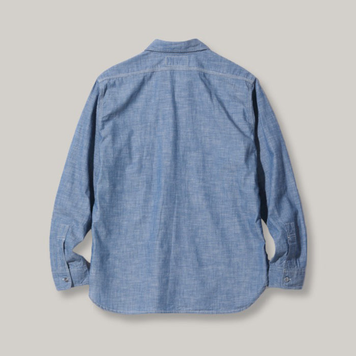 SUGAR CANE 'FICTION ROMANCE' 4.3oz SLUB CHAMBRAY L/S WORK SHIRT