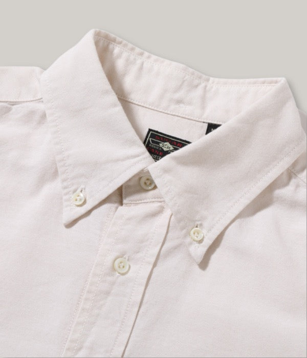 SUGAR CANE PLAIN OXFORD SHIRT - OFF-WHITE