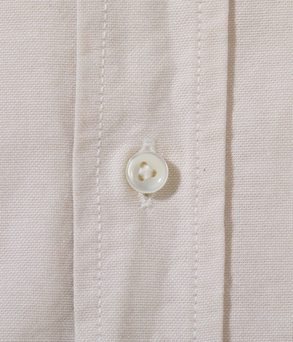 SUGAR CANE PLAIN OXFORD SHIRT - OFF-WHITE