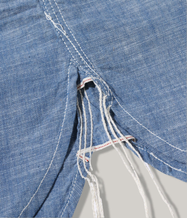 SUGAR CANE 'FICTION ROMANCE' 4.3oz SLUB CHAMBRAY L/S WORK SHIRT