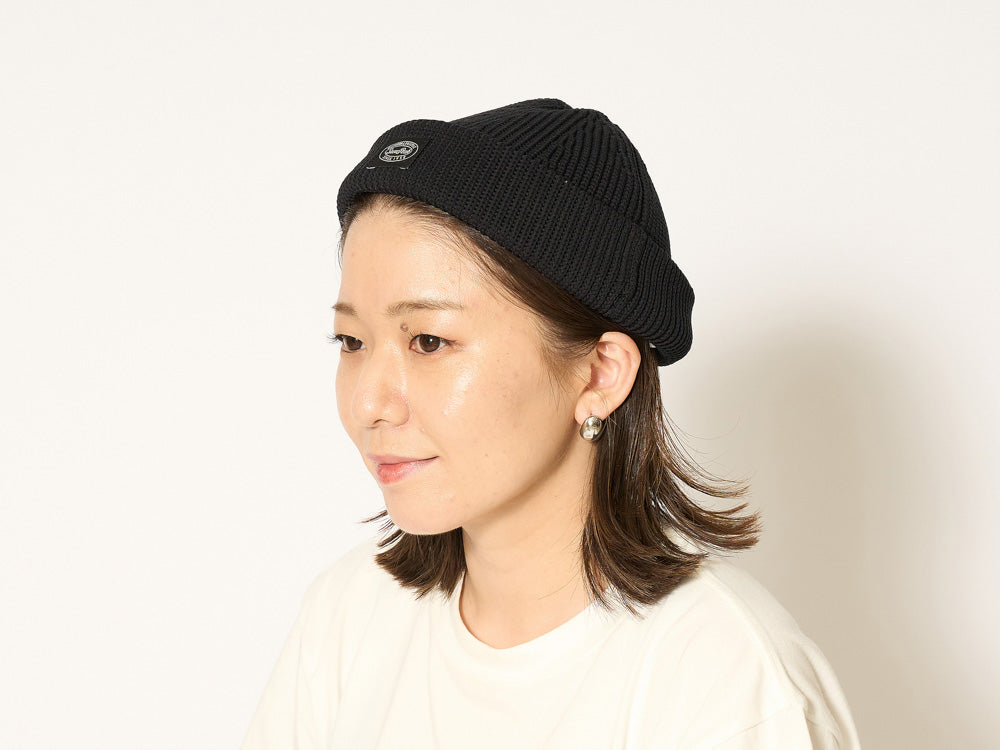 SNOW PEAK WG RECYCLED PE KNIT CAP - BLACK