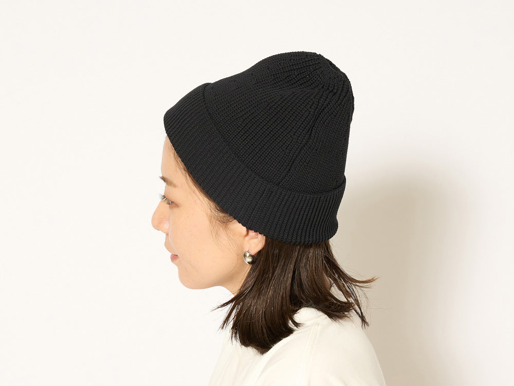 SNOW PEAK WG RECYCLED PE KNIT CAP - BLACK