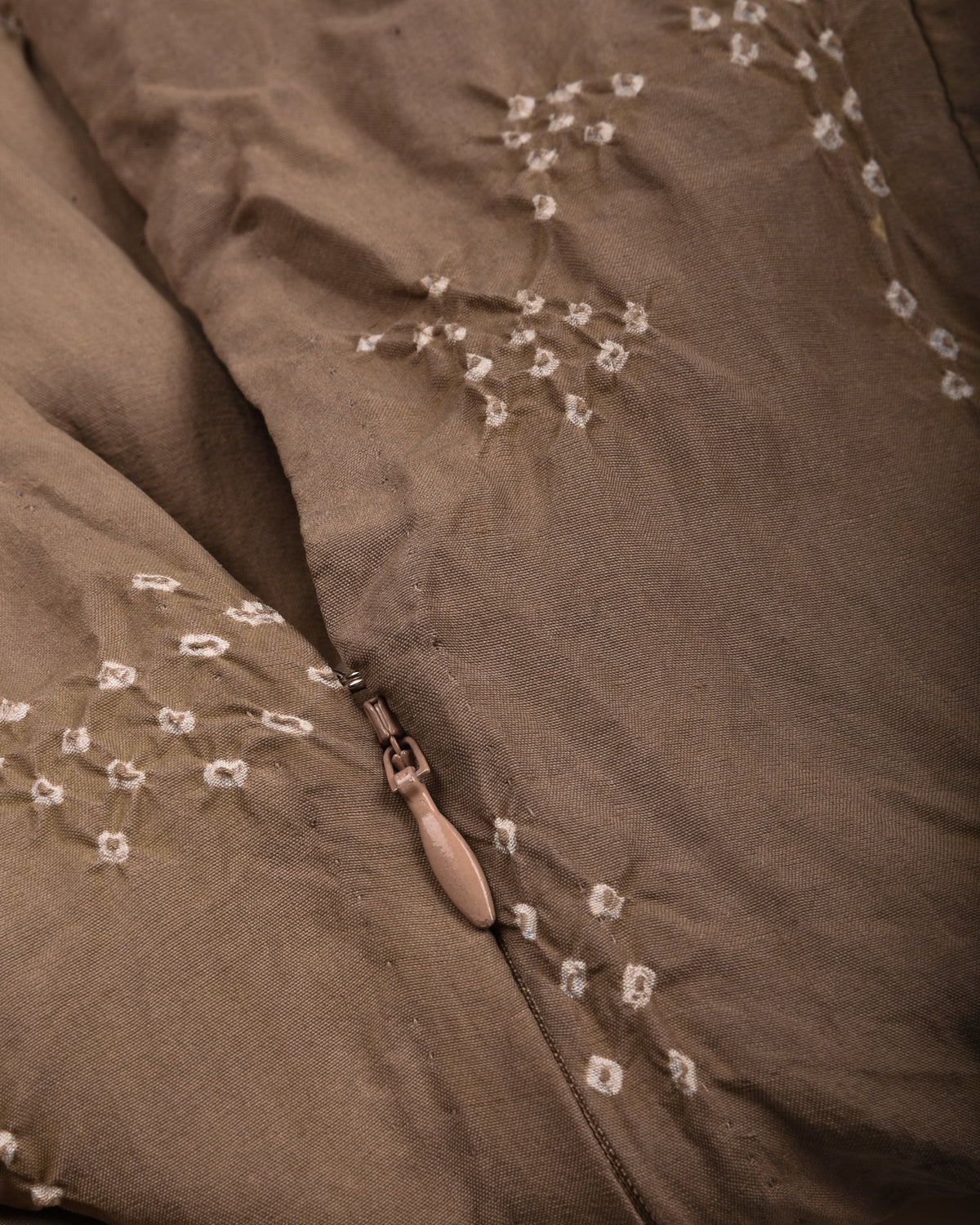 11.11 SILK BHANDANI DRESS - CHARCOAL
