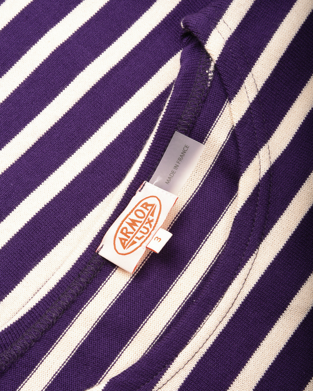 ARMOR LUX LADIES HERITAGE BRETON SHIRT L/S - MELANZANA/ NATURE