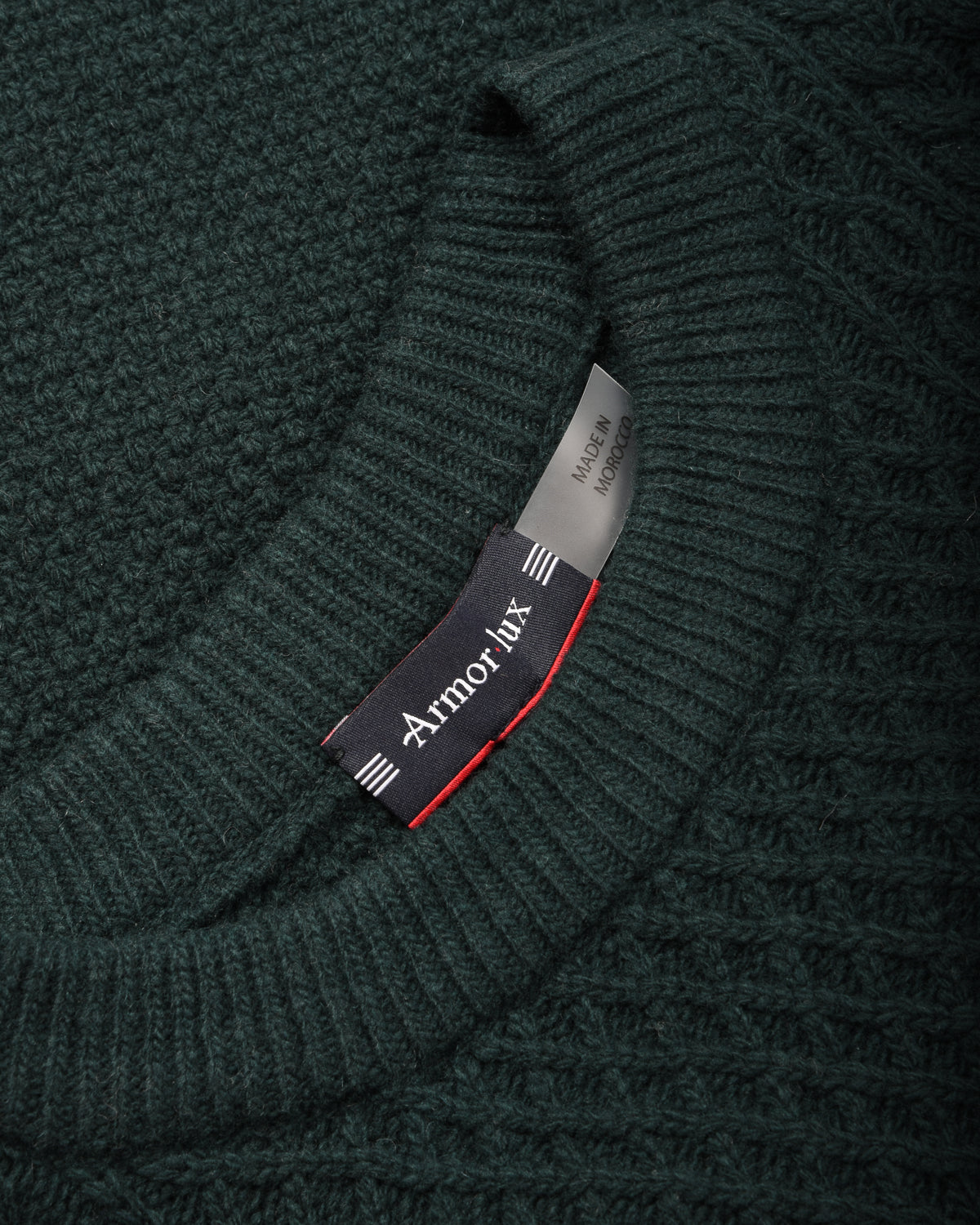 ARMOR LUX LADIES SLEEVELESS CABLE-KNIT JUMPER - DARK SEA
