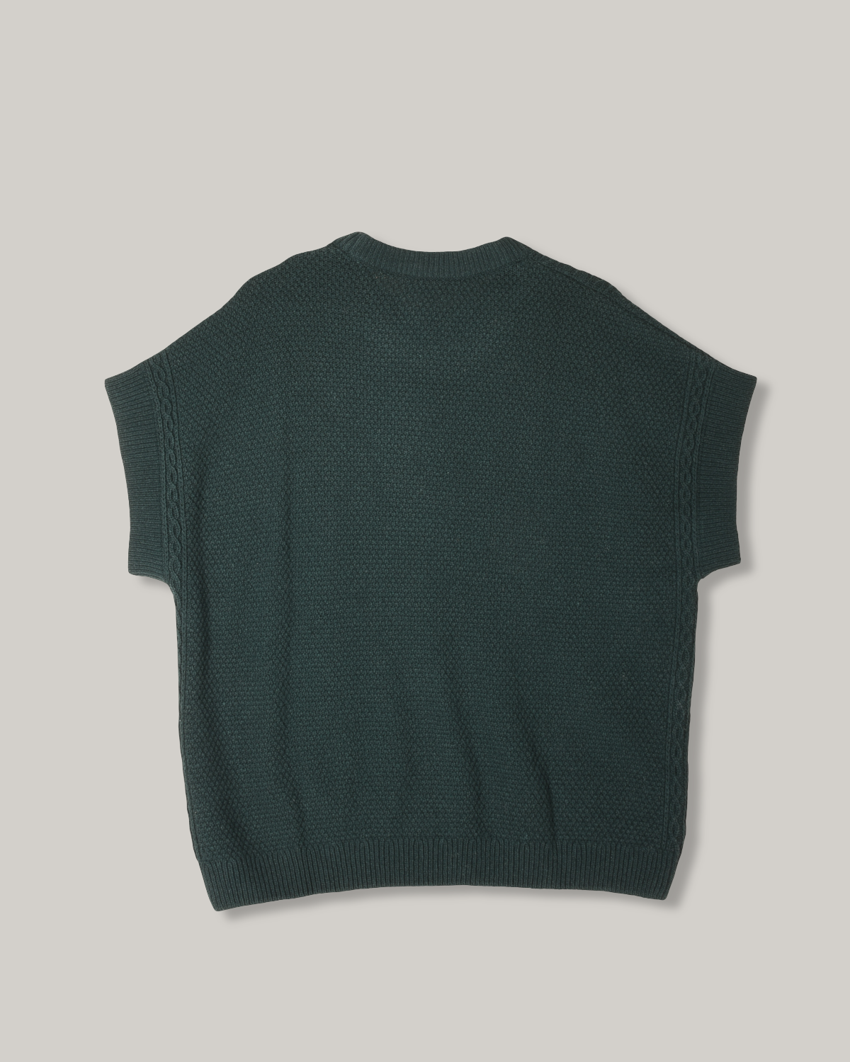 ARMOR LUX LADIES SLEEVELESS CABLE-KNIT JUMPER - DARK SEA