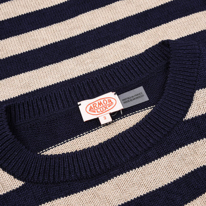 ARMOR LUX STRIPED HERITAGE SWEATER - NATURE/ SEAL