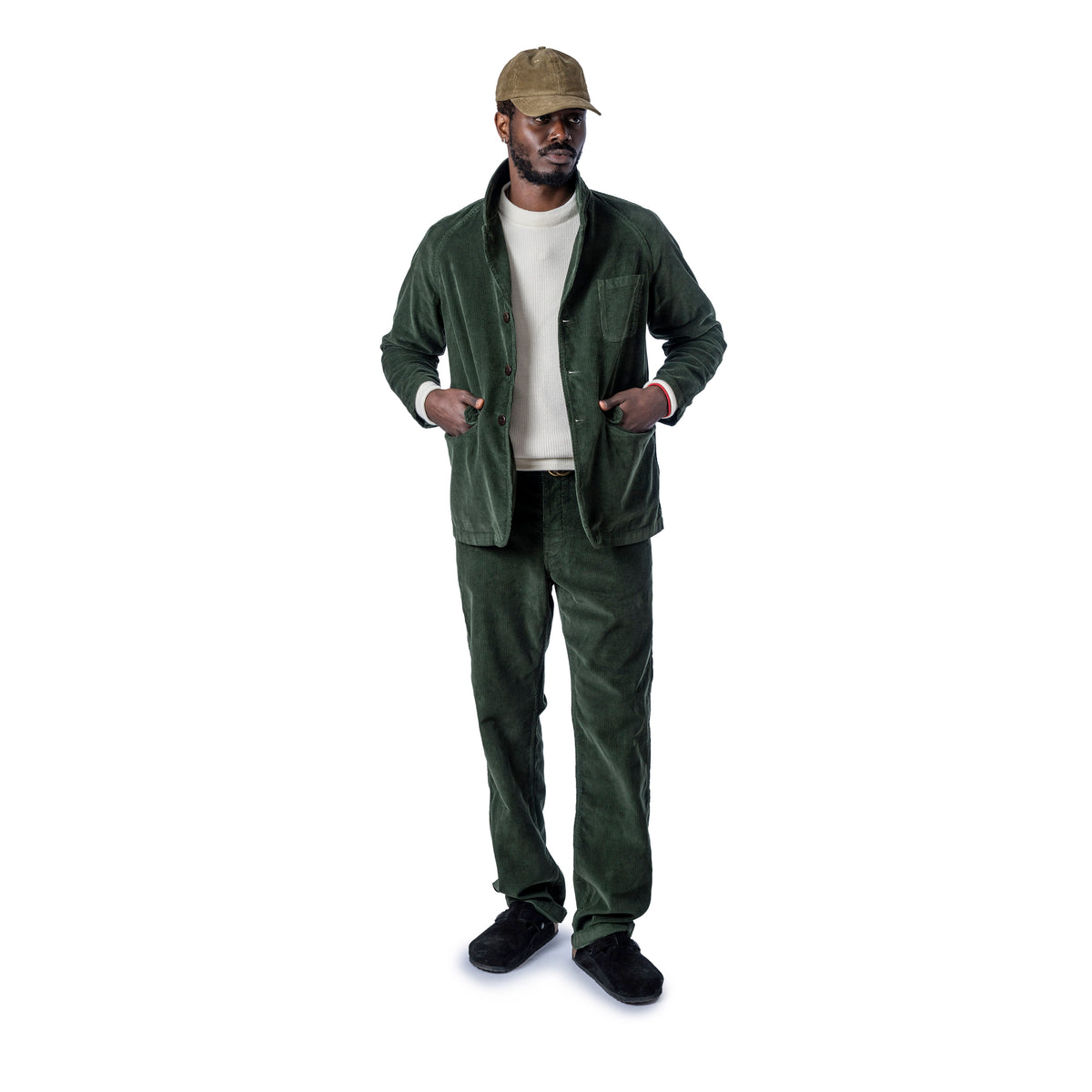 HEIMAT ARTIST CORD BLAZER - MILITARY GREEN