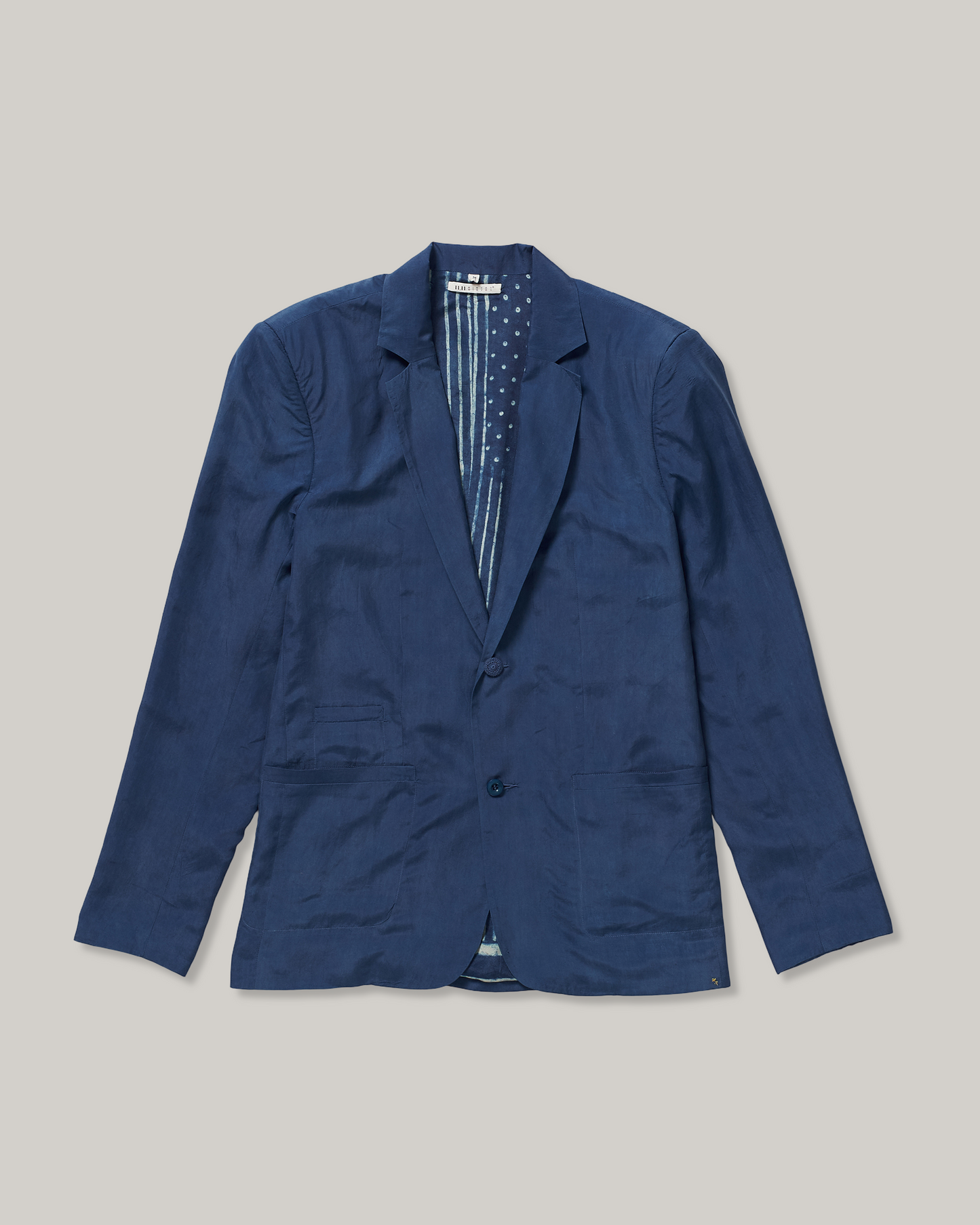 11.11 UNISEX SILK BLAZER JACKET - MEDIUM INDIGO