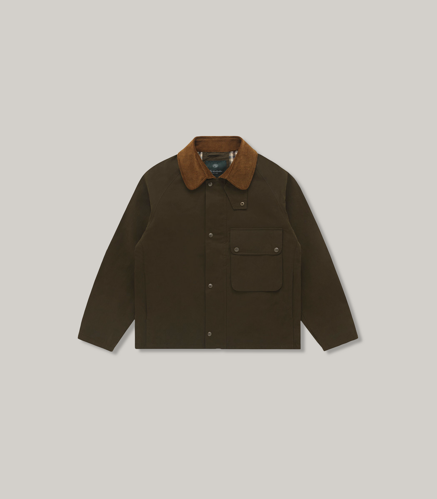 KNICKERBOCKER BAY WAXED COTTON & NYLON JACKET - OLIVE