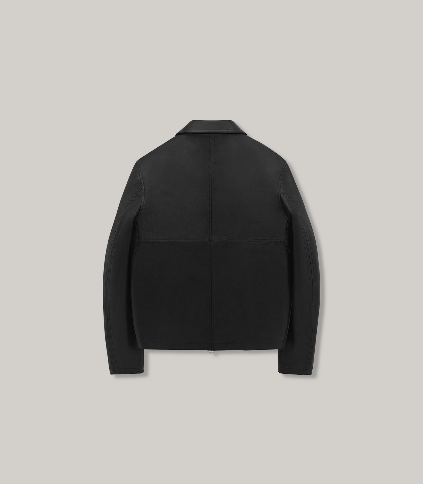 KNICKERBOCKER BENSON LEATHER JACKET - BLACK