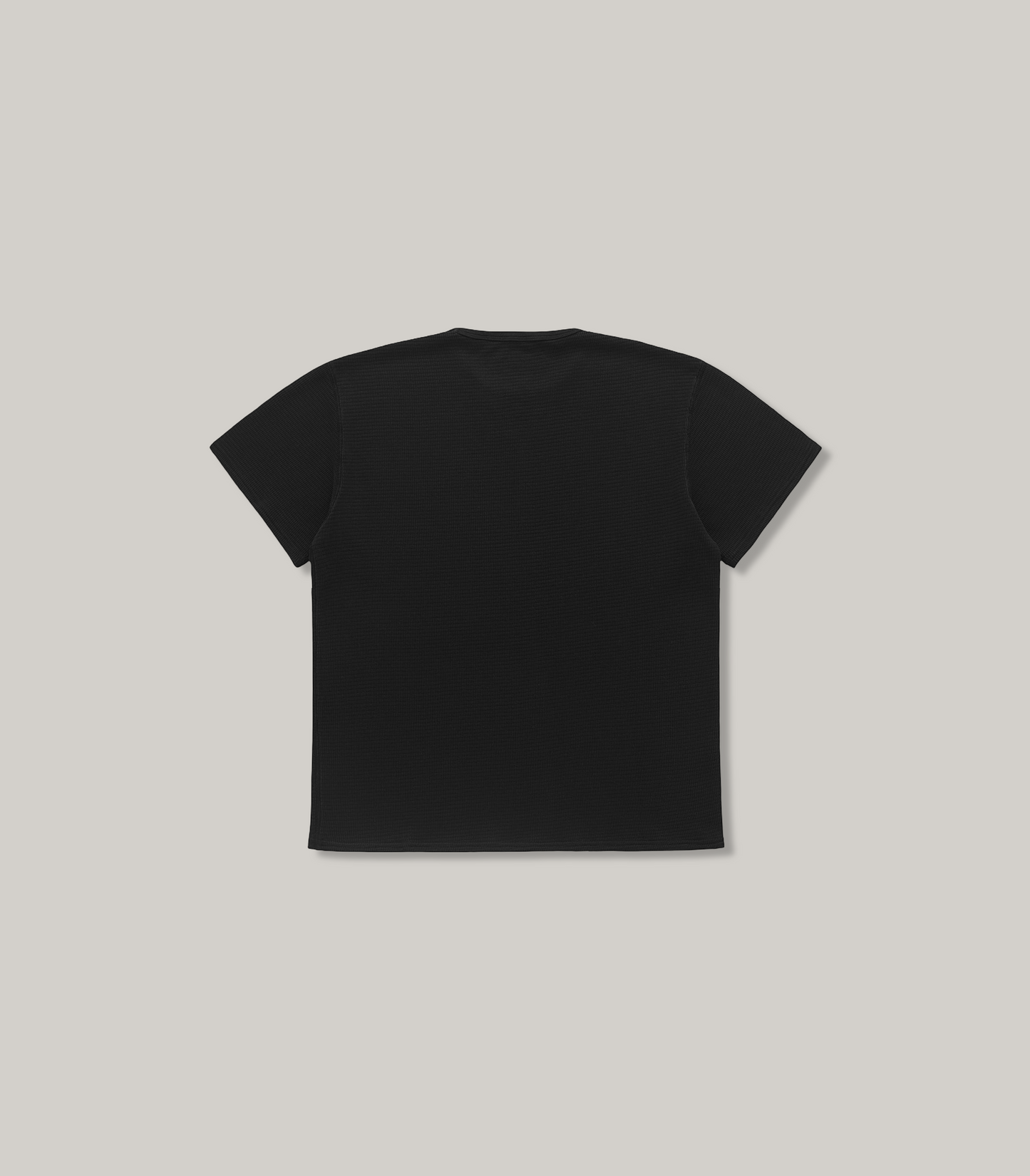 KNICKERBOCKER BOX KNIT TEE - BLACK