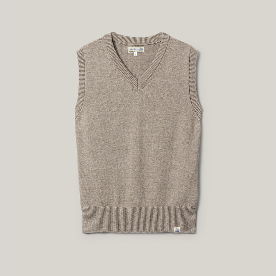 MERZ B. SCHWANEN RCVE01 OVERSIZED VEST - GREY MELANGE