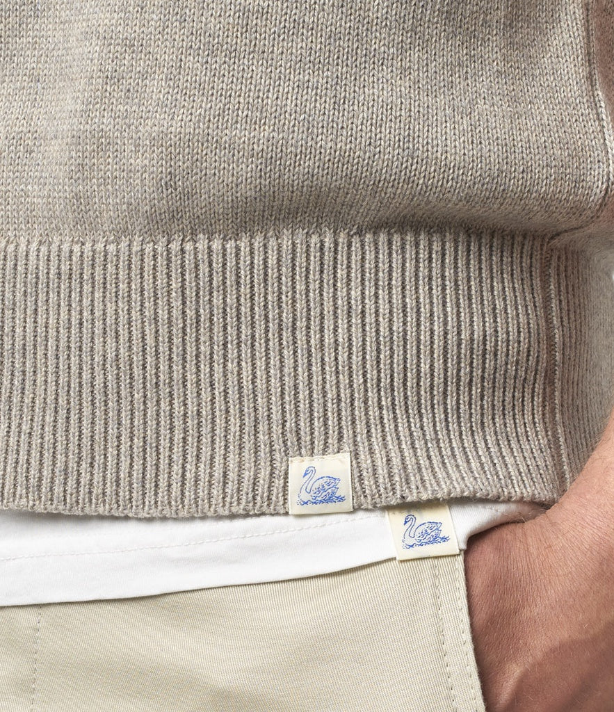 MERZ B. SCHWANEN RCVE01 OVERSIZED VEST - GREY MELANGE