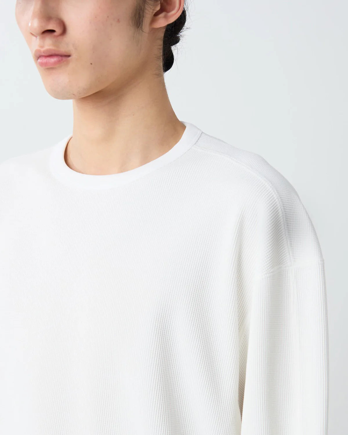 SNOW PEAK DRY WAFFLE LONG-SLEEVE T-SHIRT - OFF-WHITE