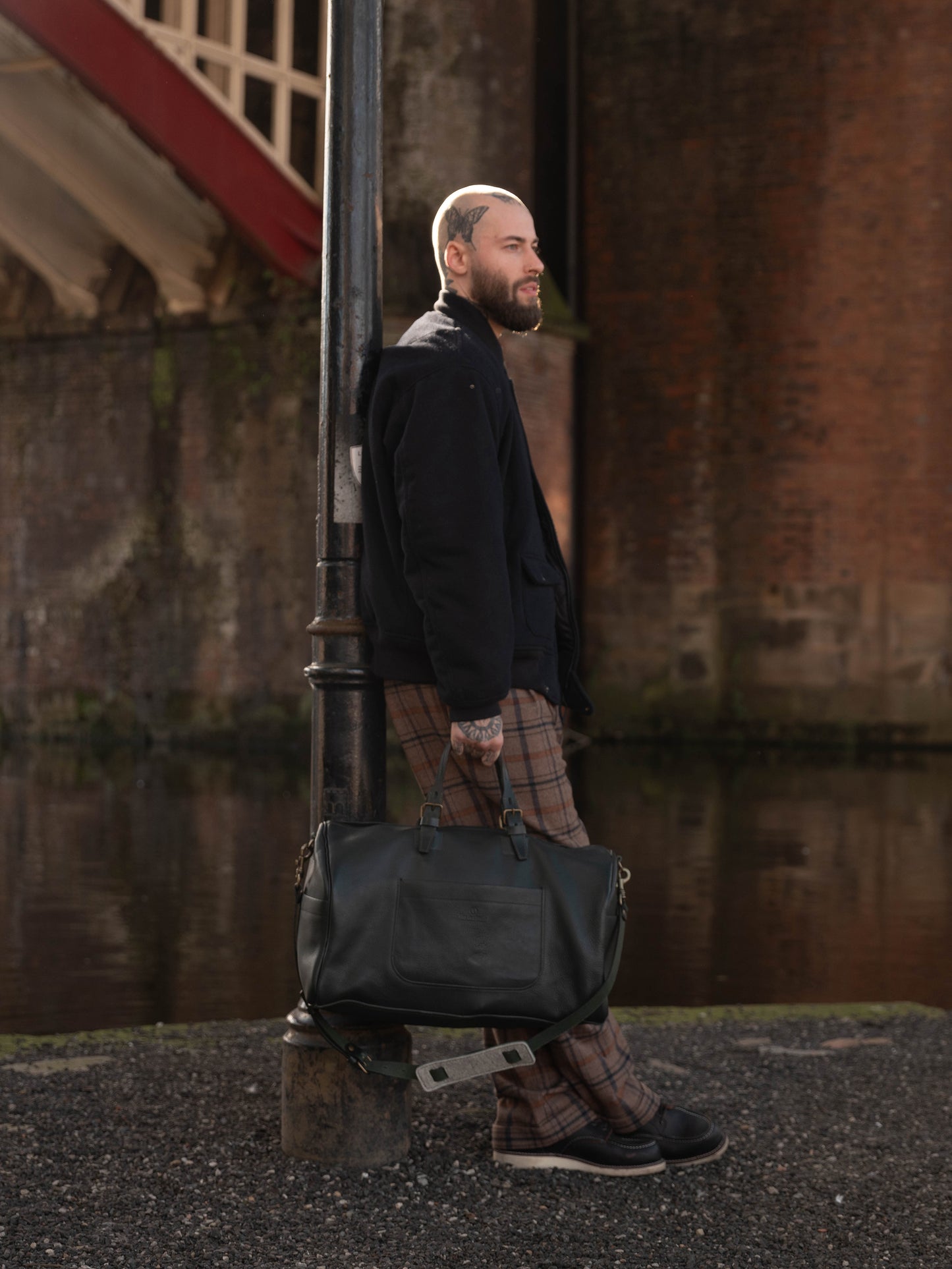 BLEU DE CHAUFFE HOBO TRAVEL BAG - GREEN