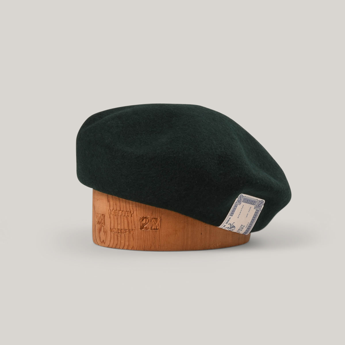H.W. DOG & CO. BASIC BERET - N. GREEN