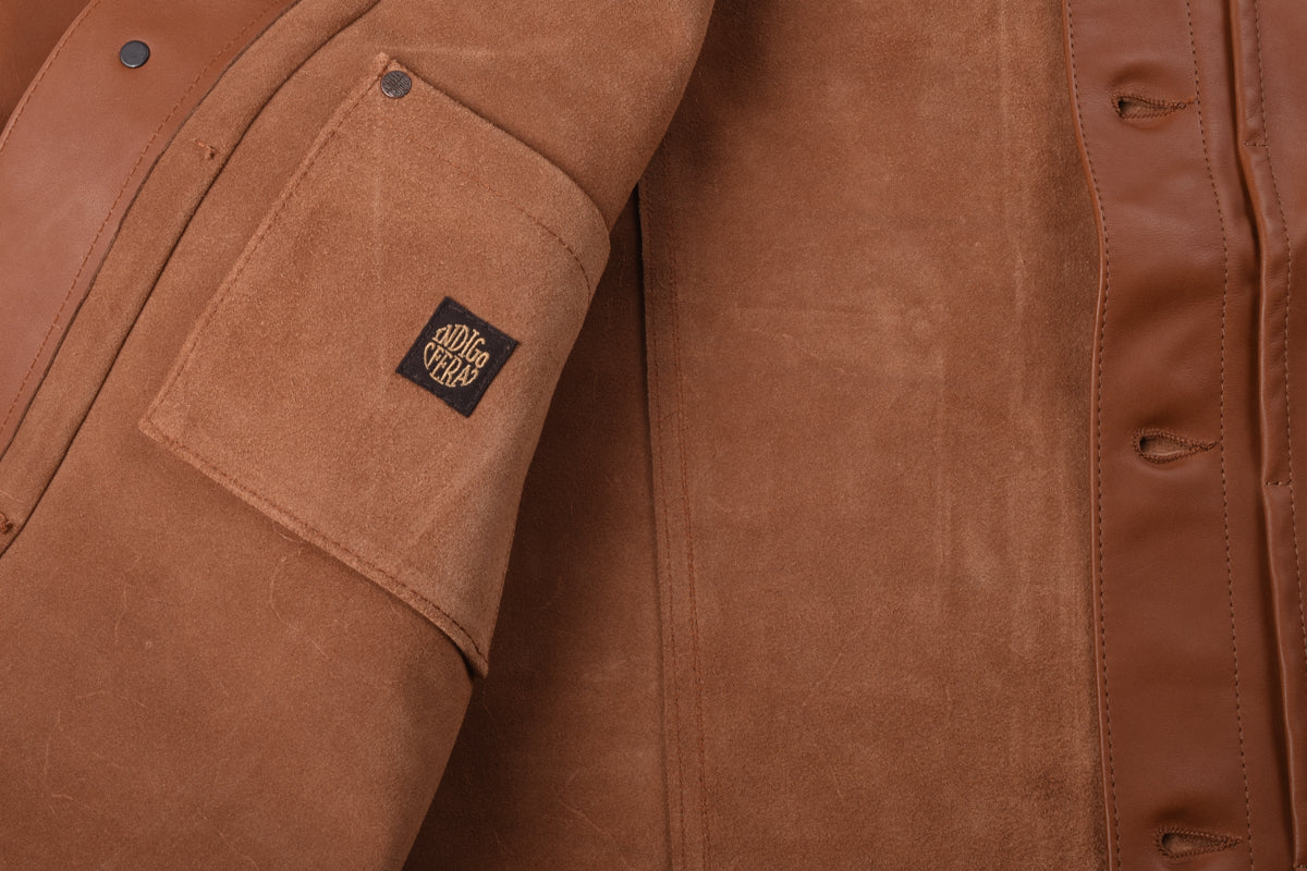 INDIGOFERA GRANT LEATHER JACKET - COGNAC