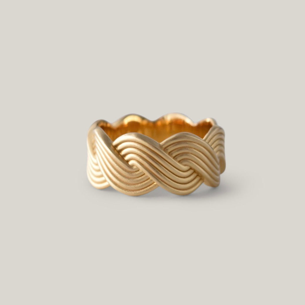 ONE EAR BRAND X BOJO SCHMUCK MIZUHIKI BANDANA RING - GOLD