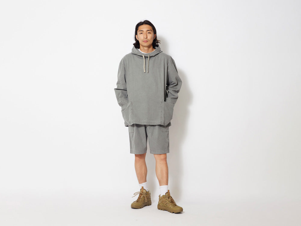 SNOW PEAK NATURAL DYED RECYCLED COTTON PARKA - GREY