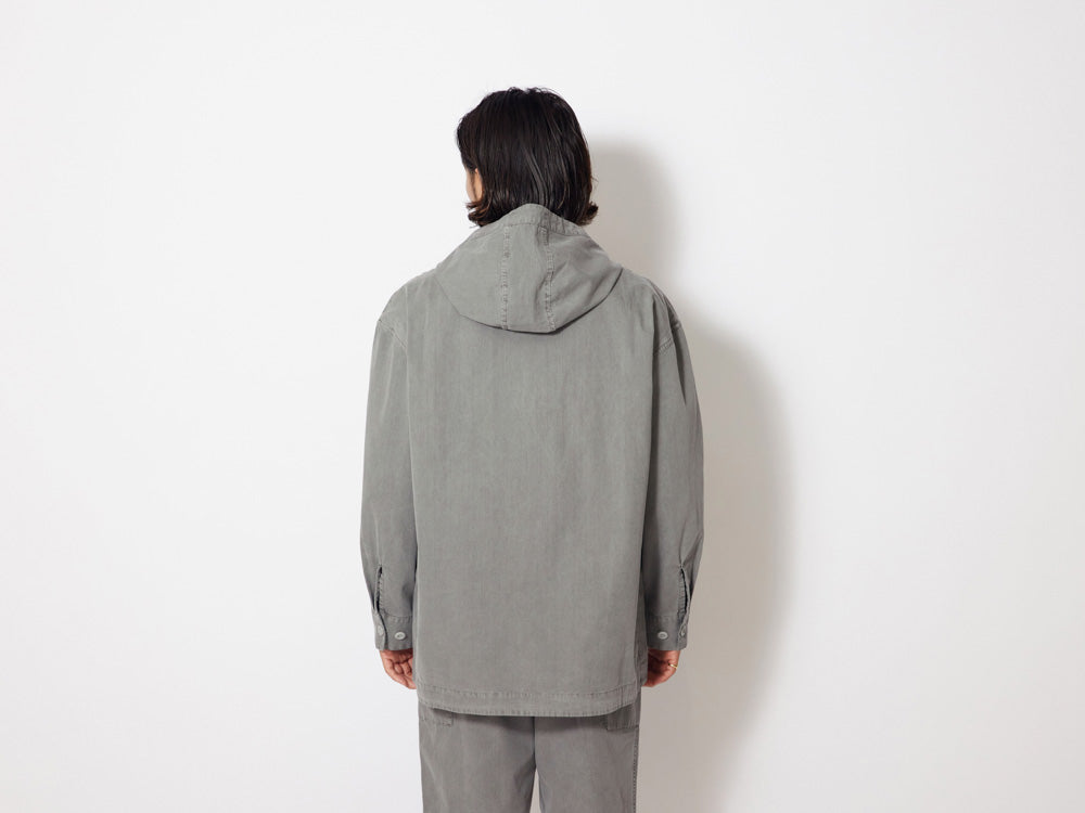 SNOW PEAK NATURAL DYED RECYCLED COTTON PARKA - GREY