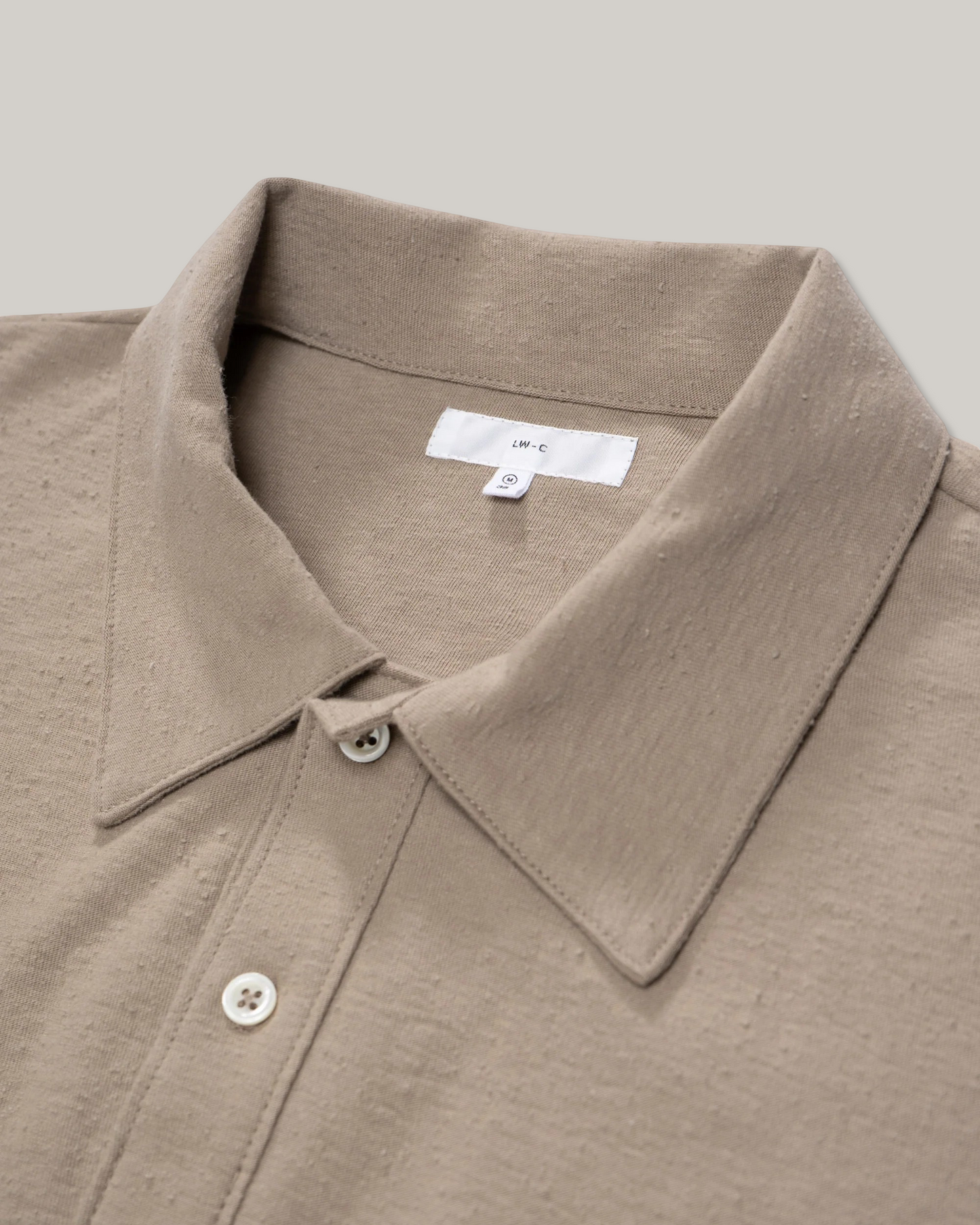 LADY WHITE CO. TWO BUTTON NEP POLO - SAND