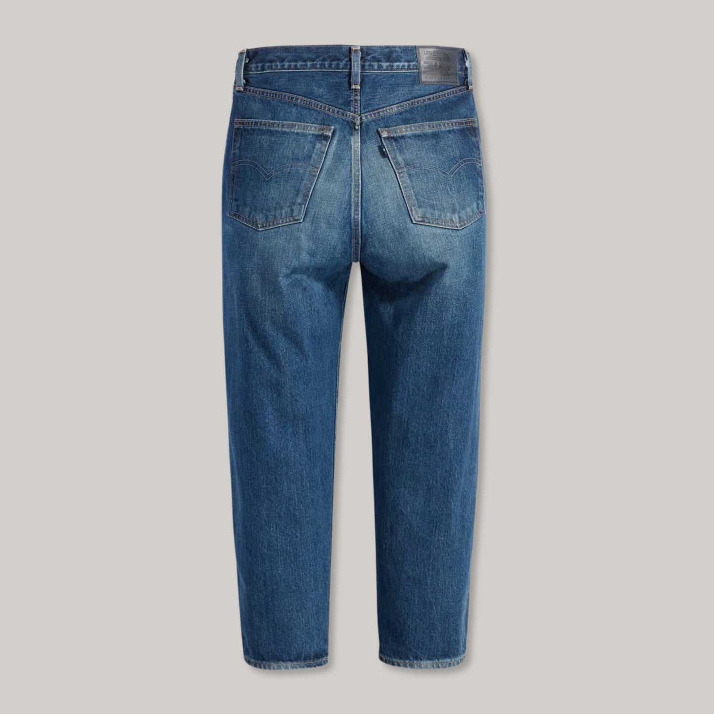 LEVI'S 'MADE IN JAPAN' BARREL JEANS - SENGAI MEDIUM WORN IN