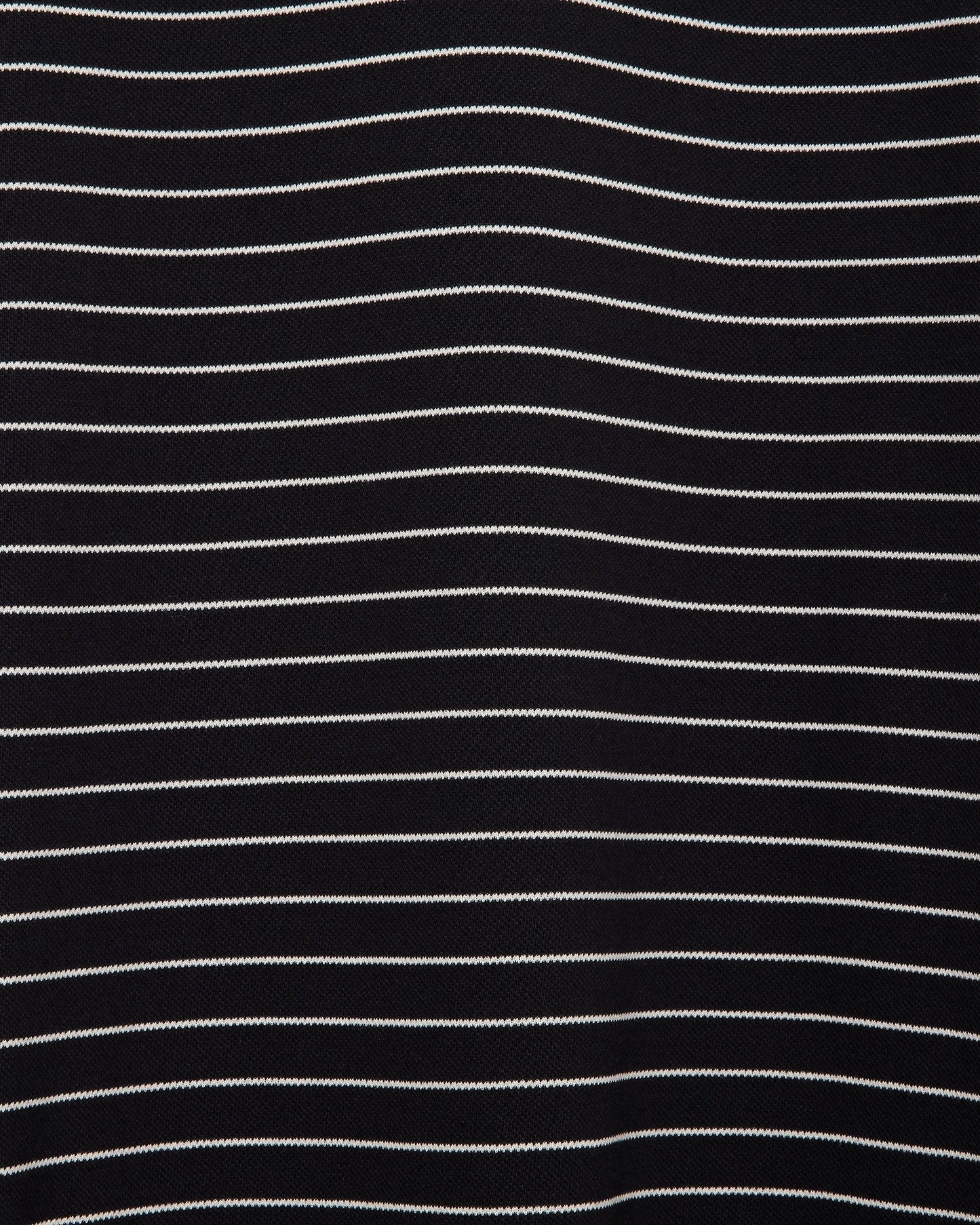 MARKA TWO BUTTON L/S POLO - BLACK x WHITE