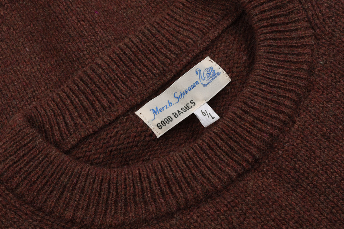 MERZ B. SCHWANEN LOCC01 CREW PULLOVER - CHESTNUT