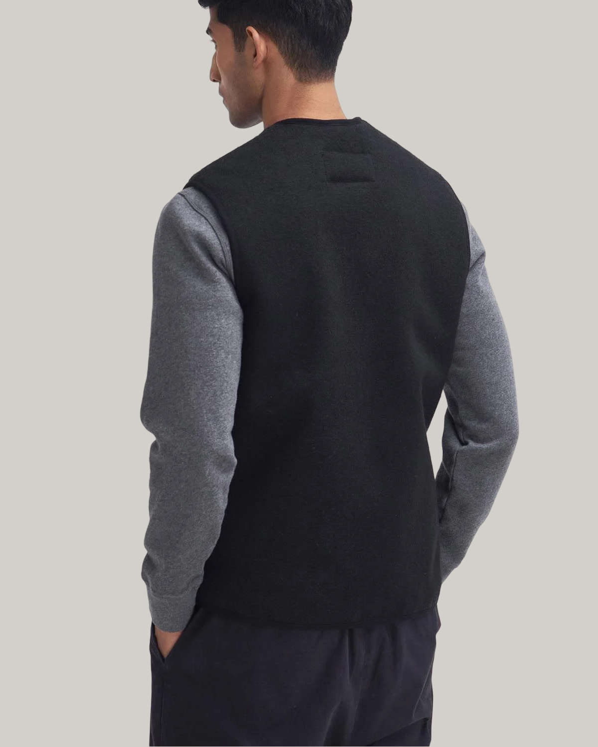 BARBOUR WARM PILE ZIP JACKET LINER - BLACK