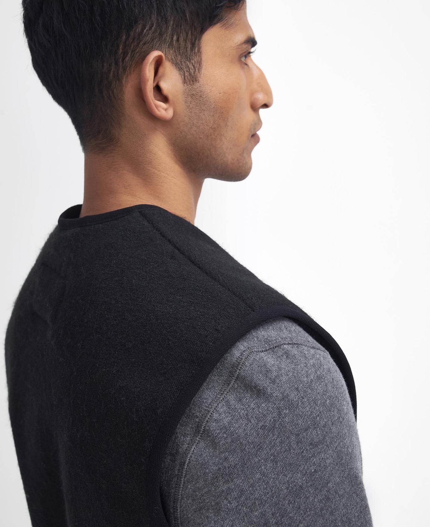 BARBOUR WARM PILE ZIP JACKET LINER - BLACK