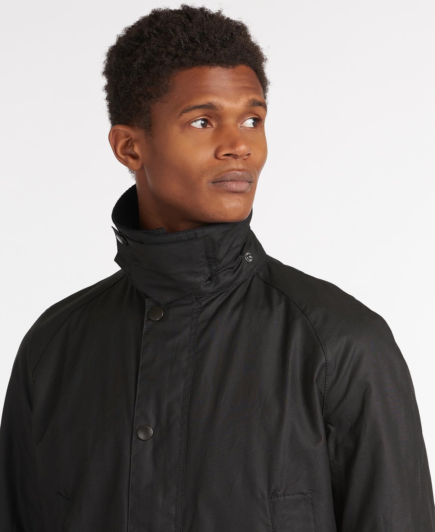 BARBOUR ASHBY WAXED JACKET - BLACK