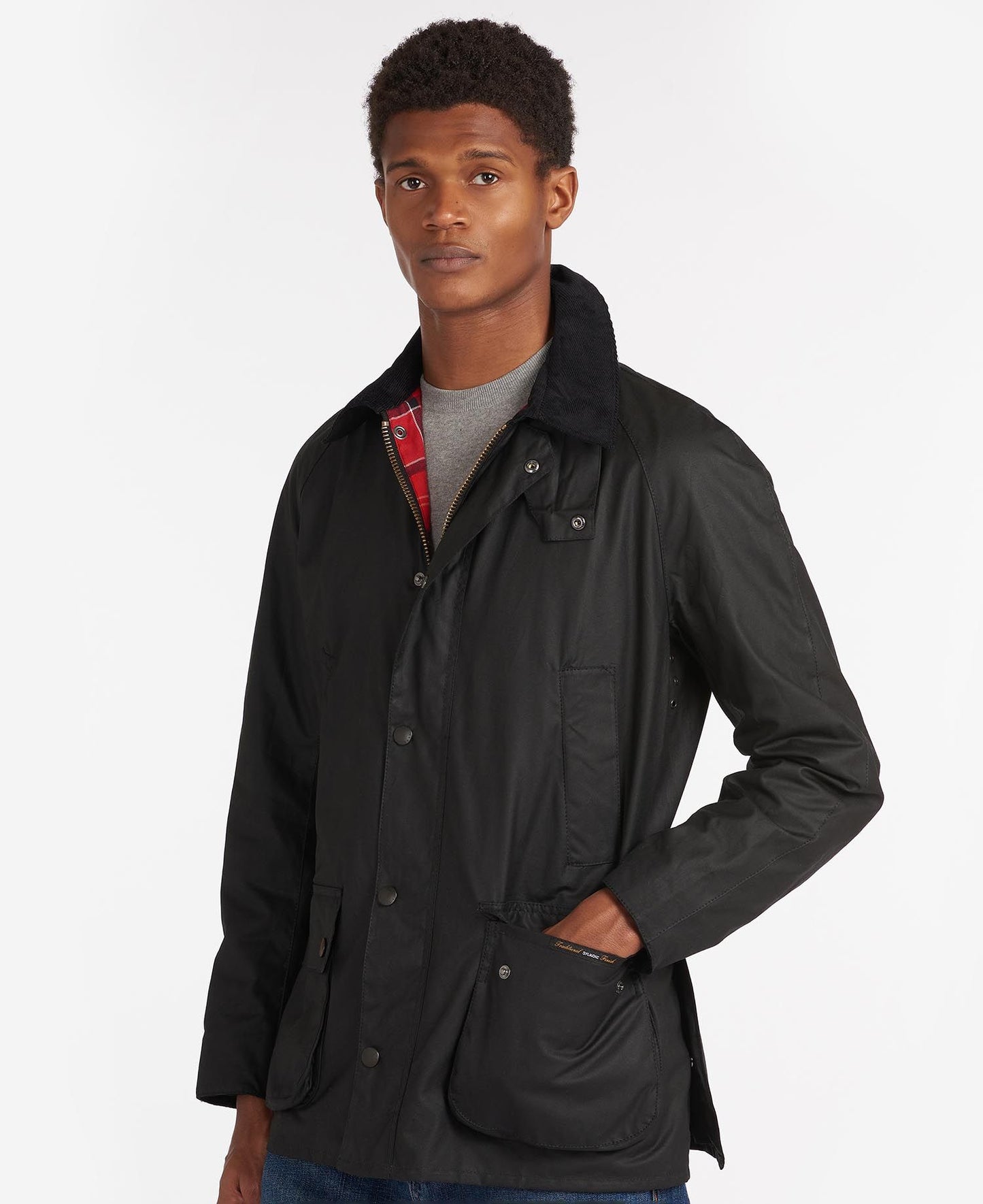 BARBOUR ASHBY WAXED JACKET - BLACK