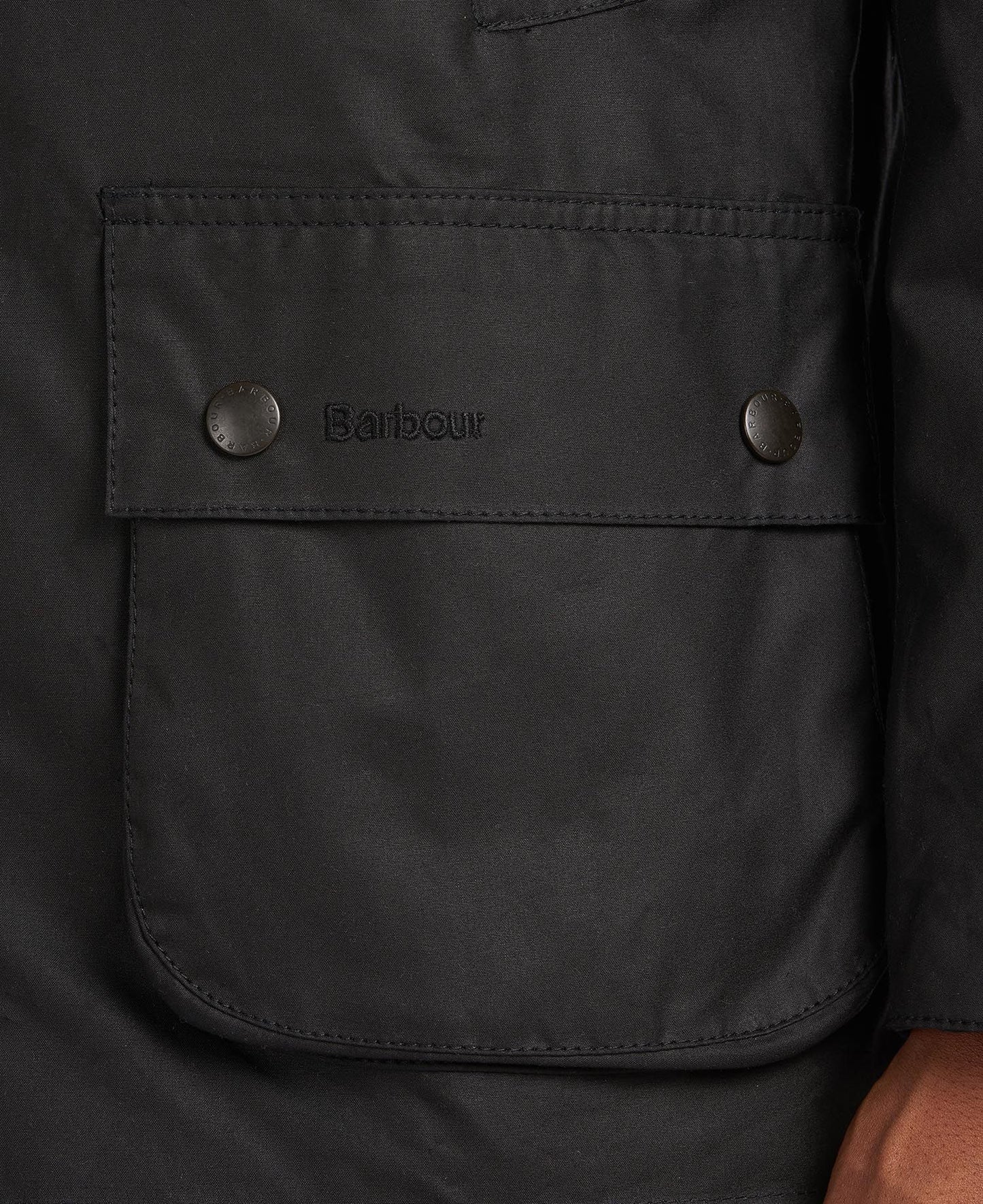 BARBOUR ASHBY WAXED JACKET - BLACK