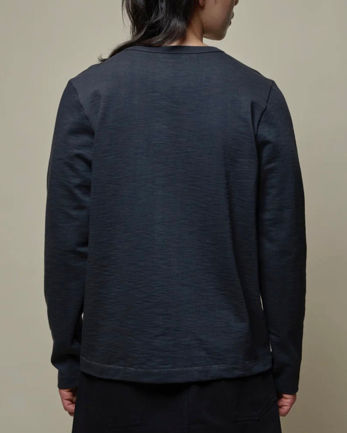 MERZ B. SCHWANEN 2S18 HEAVY L/S T-SHIRT - CHARCOAL