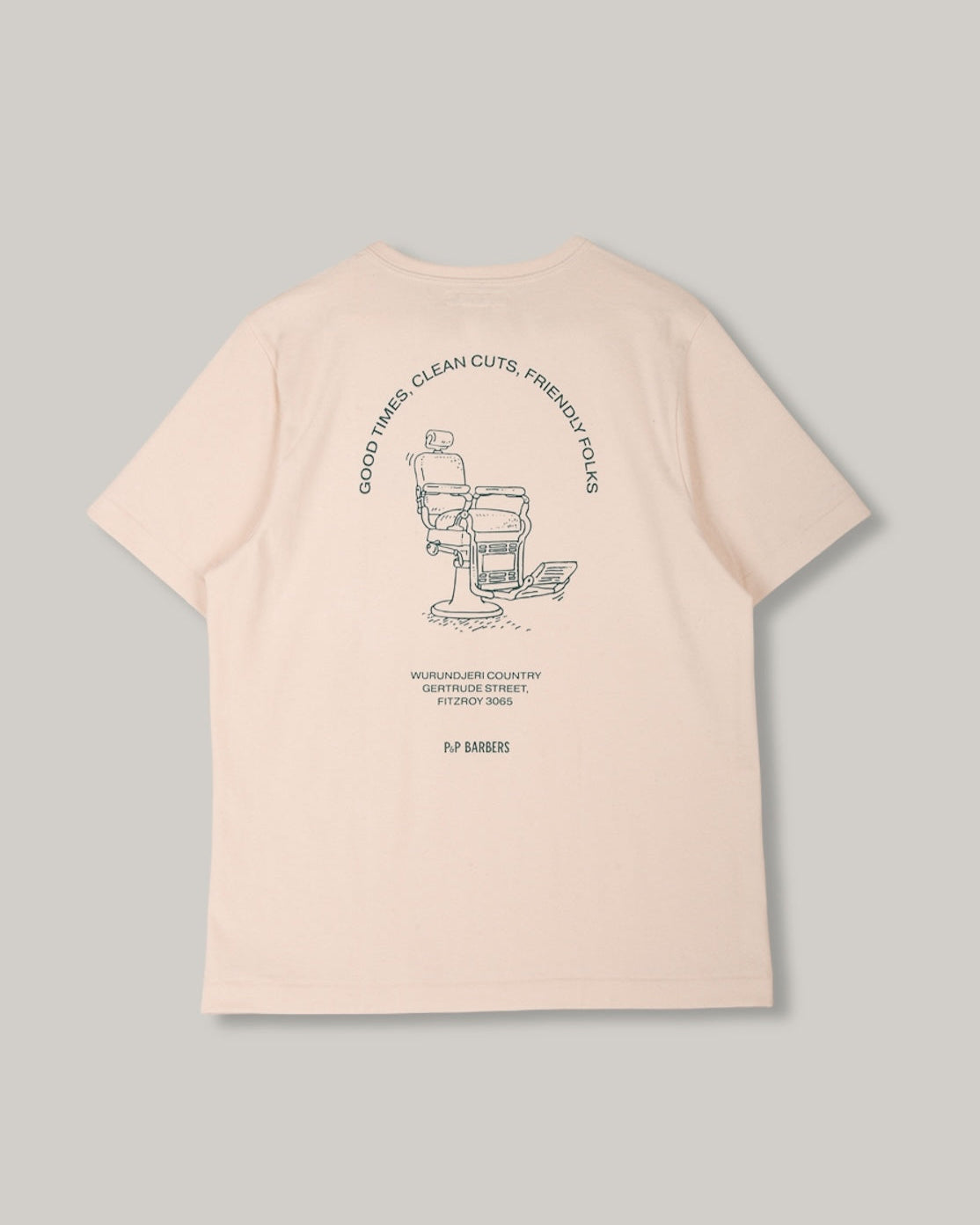 MERZ B SCHWANEN x PP BARBERS SOUVENIR TEE - NATURAL