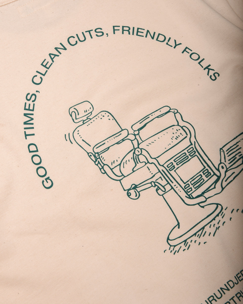 MERZ B SCHWANEN x PP BARBERS SOUVENIR TEE - NATURAL
