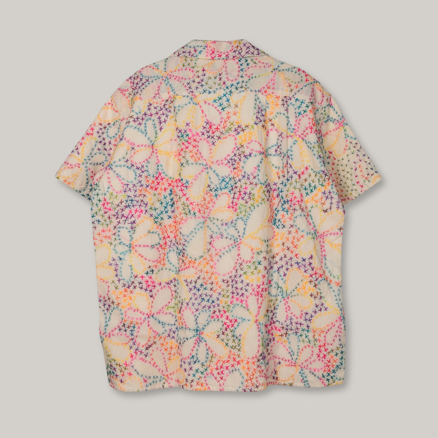 MONITALY 50's MILANO SHIRT S/S - X STITCH FLOWER RAINBOW