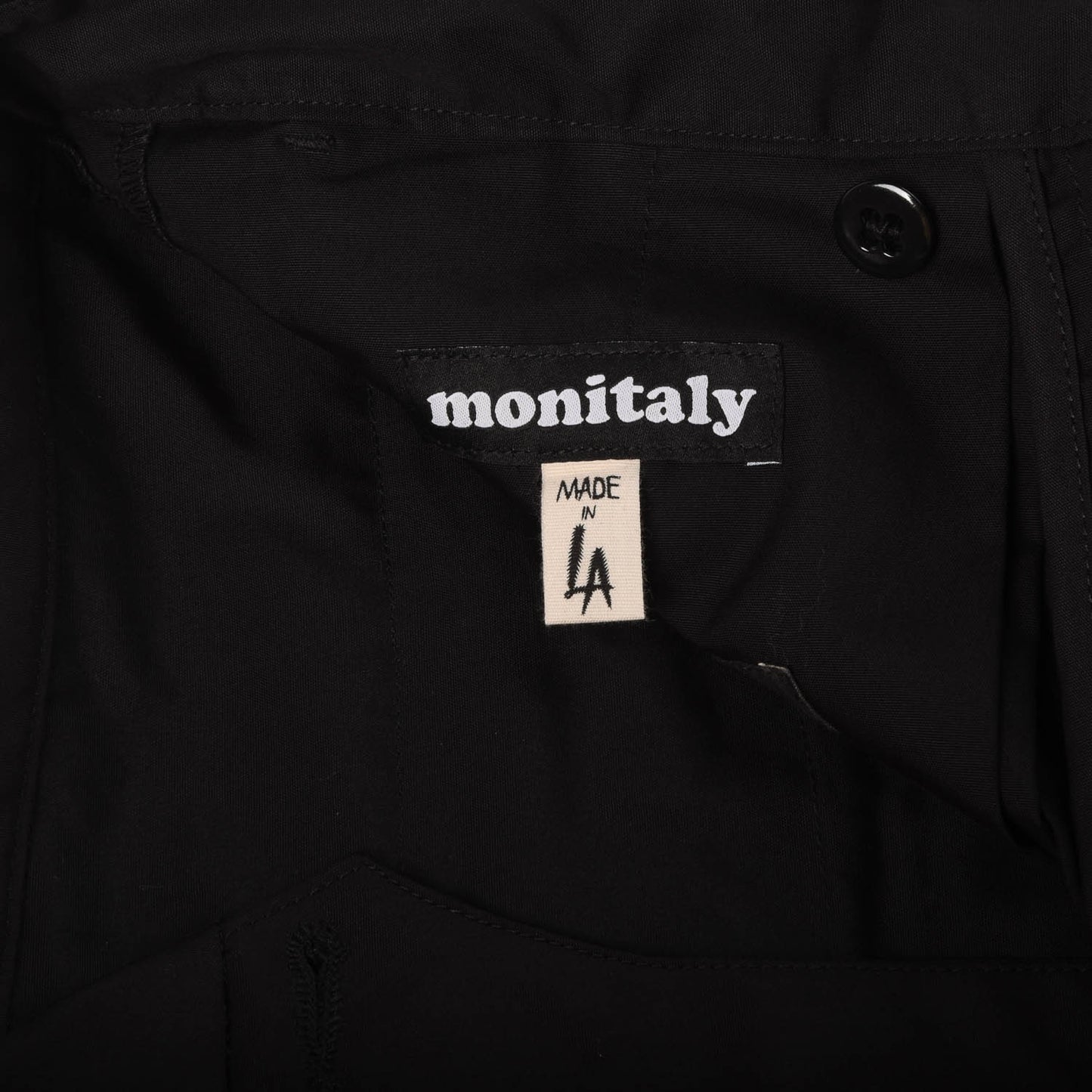 MONITALY TRIPLE TUCK WIDE PANTS - VANCLOTH OXFORD BLACK