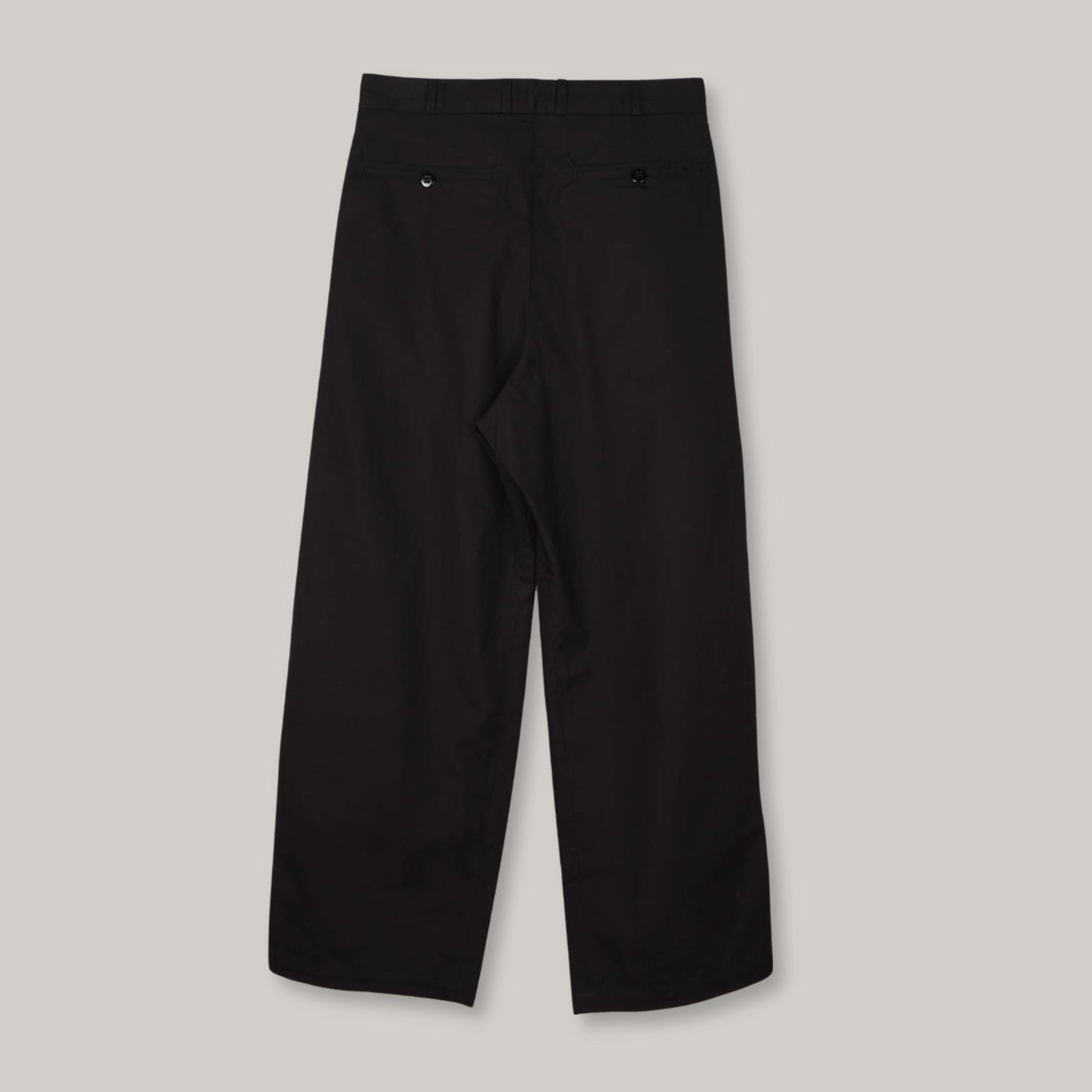 MONITALY TRIPLE TUCK WIDE PANTS - VANCLOTH OXFORD BLACK