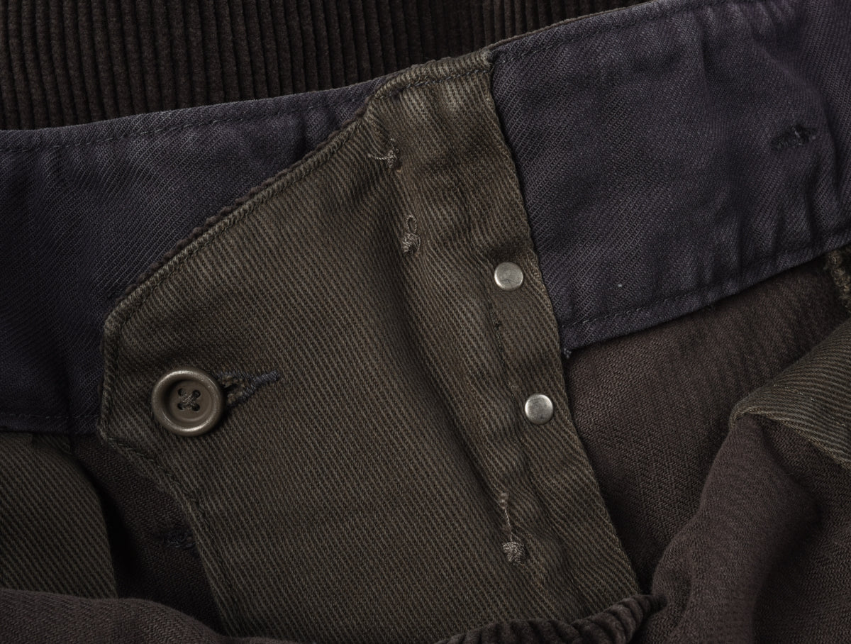 NIGEL CABOURN FRENCH WORK PANT 8W CORD VINTAGE - CHARCOAL GREY