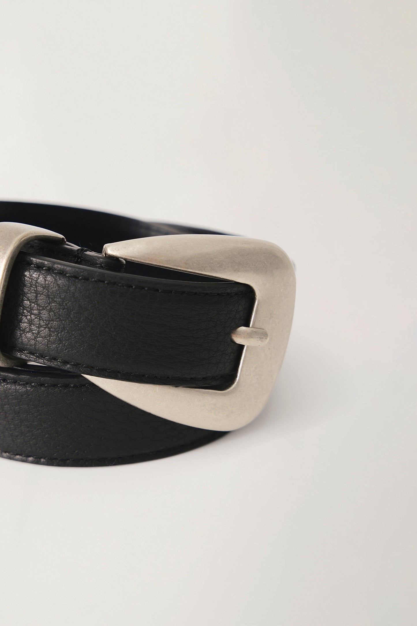 NOTHING WRITTEN WESTERN SILVER BELT - BLACK